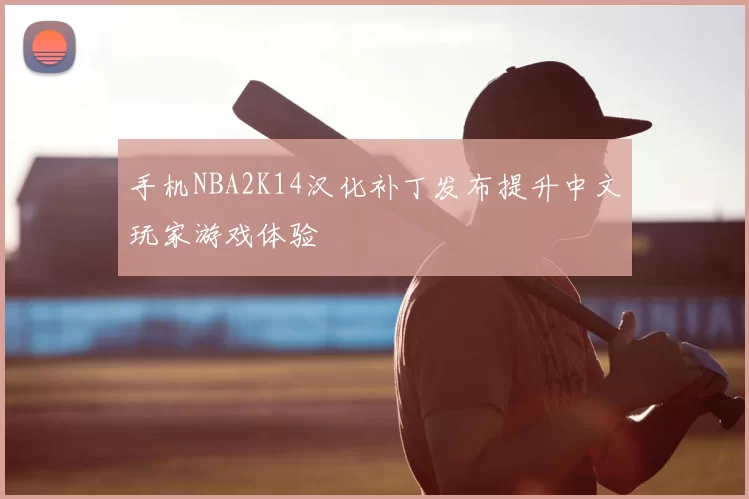 手机NBA2K14汉化补丁发布提升中文玩家游戏体验
